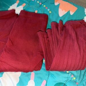 Garanimals Burgundy Ribbed Kids Leggings Set